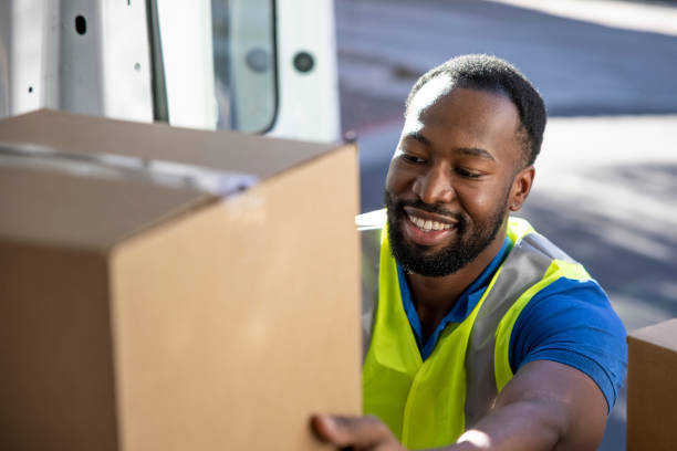 Professional Courier with Package